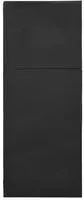Papstar Bestecktaschen, Airlaid 1/8-Falz 40 cm x 48 cm schwarz "Premium" 87684