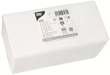 Papstar Servietten "Punto" 2-lagig, 1/4-Falz, 20x20cm, wei&szlig;, 2000 Stk (84337)