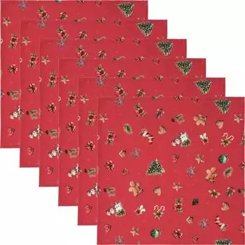 Erwin Müller Serviette Noel im 6er-Pack 40x40 cm rot-bunt
