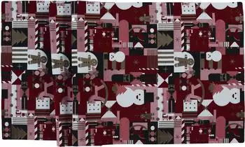 Sander Mitteldecke Calvin weinrot 85 x 85 cm