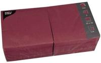 PAPSTAR Serviette, Tissue, 3lagig, 1/4 Falz, 33 x 33 cm, bordeaux (250 St&uuml;ck),...