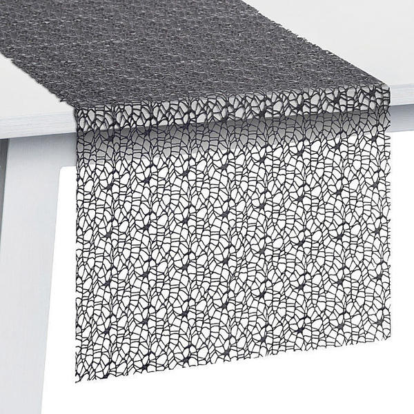 Pichler Textil Network Tischläufer 45 x 140 cm graphit