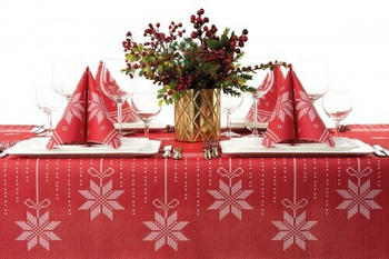 Mank Weihnachtsservietten Mick 40x40cm 50 Stk. rot bordeaux