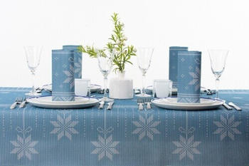 Mank Weihnachtsservietten Mick 40x40cm 50 Stk. grau blau
