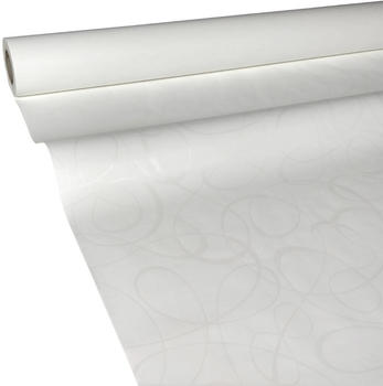 JUNOPAX 50m x 1,00m Papiertischdecke LOOP weiß