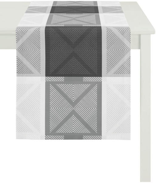 Apelt Loft Style Verona Tischläufer - anthrazit/weiß - 44x140 cm
