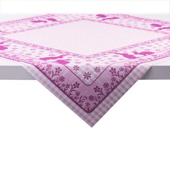 Sovie HORECA Tischdecke Joni-Rabbits in Beere aus Linclass Airlaid 80 x 80 cm, 20 Stück - Ostern