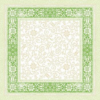 Sovie HORECA Tischdecke Lara in grün aus Linclass Airlaid 80 x 80 cm, 20 Stück - Ornamente Floral Frühling