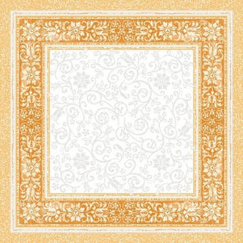 Sovie HORECA Tischdecke Lara in terrakotta aus Linclass Airlaid 80 x 80 cm, 20 Stück - Floral Ornamente