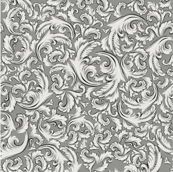 Sovie HORECA Tischdecke Cascade in grau aus Linclass Airlaid 80 x 80 cm, 20 Stück - Ornamente Schnörkel