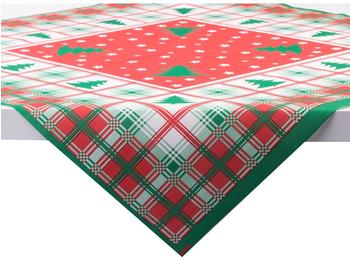 Sovie HORECA Tischdecke Klaus in Rot-Grün aus Linclass Airlaid 80 x 80 cm, 20 Stück - Mitteldecke Weihnachten