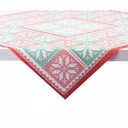 Sovie HORECA Tischdecke Chriss in Rot-Grün aus Linclass Airlaid 80 x 80 cm, 20 Stück - Mitteldecke Weihnachten