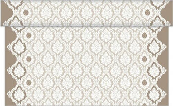 Sovie HORECA Tischläufer Mandy in Beige Braun aus Linclass Airlaid 40 cm x 24 m- Ornamente