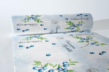 Sovie HORECA Tischläufer Bärbel in blau aus Linclass Airlaid 40 cm x 24 m- Heidelbeere Frühling