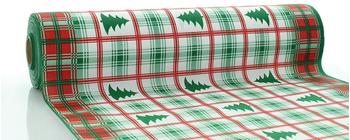 Sovie HORECA Tischläufer Klaus in Rot-Grün aus Linclass Airlaid 40cm x 24 m- Tischtuch Weihnachten