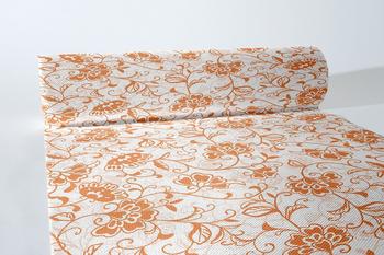 Sovie HORECA Tischläufer Liv in terrakotta aus Linclass Airlaid 40 cm x 24 m- Floral Blumen