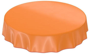 ANRO Tischdecke Uni mit Paspelschrägband Ø 100cm orange