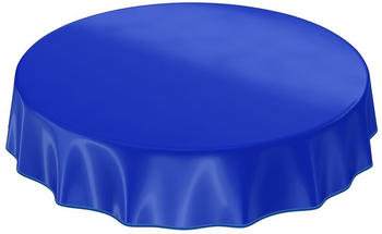 ANRO Tischdeckechstuch Einfarbig Blau rund 140 cm