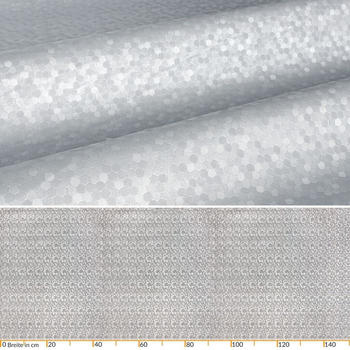 ANRO Wachstischdecke Premium Gepunktet grau rund 150 cm
