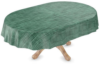 ANRO Tischdeckechstuch Einfarbig grün Oval 140 cm 180 cm