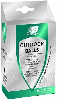 SUN-FLEX Tischtennisbälle Outdoor 6 Stück (20611)
