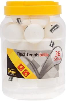 Idena Tischtennisbälle weiß 36 Stück Ø 4 cm 1 Stern Qualität (40169)