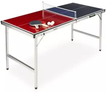 Relaxdays Midi Indoor Koffertisch rot-blau