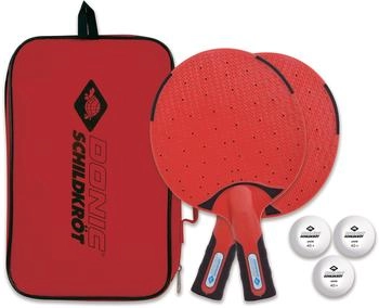 Schildkr&ouml;t Tischtennis-Set Outdoor Weatherproof, 2 Schl&auml;ger + 3 B&auml;lle (788662)