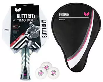 Butterfly 1x Timo Boll Vision 3000 + Drive Case + 3x 40+ 3*** (85877)