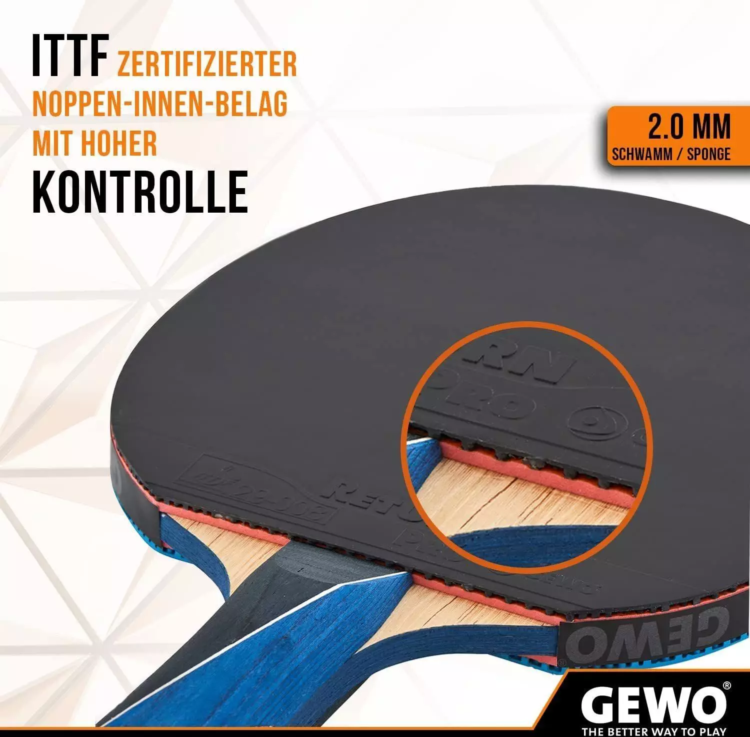 GEWO PS Blast Control Tischtennisschläger – ITTF-geprüft, Allround-Fertiger, Mit Thunderball 2 Belag (1,8 Mm), Konkav, Für Fortgeschrittene GEWO PS Blast Control Tischtennisschläger – ITTF-geprüft, Allround-Fertiger, Mit Thunderball 2 Belag (1,8 Mm), Konkav, Für Fortgeschrittene