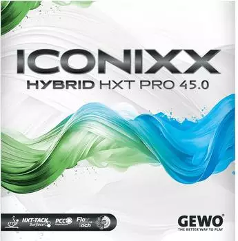 Gewo Iconixx Hybrid HXT Pro 45.0 Tischtennisbelag rot 2,2mm