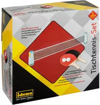 Idena Tischtennis-Set mit Netz, 2 Schl&auml;gern und 2 B&auml;llen (40204)