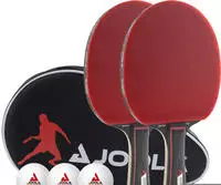 Joola Tischtennisschl&auml;ger Duo Pro, 6-teiliges Set, 2 Schl&auml;ger, 3 B&auml;lle &