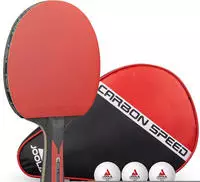 Joola Tischtennisschl&auml;ger Carbon Speed, 5-teiliges Set, 1 Schl&auml;ger, 3 B&auml;lle &