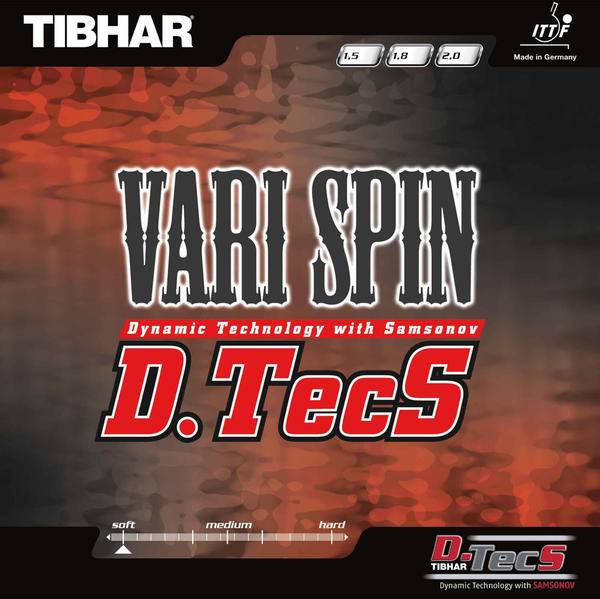 Tibhar Belag Vari Spin D.Tec.S. rot 2,0 mm