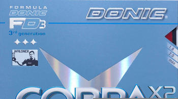 Donic Belag Coppa X2 Platin Soft schwarz 2,3 mm