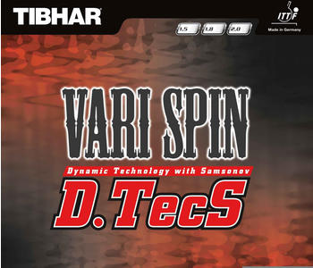 Tibhar Belag Vari Spin D.Tec.S. schwarz 1,5 mm