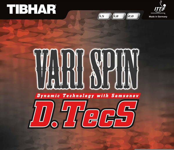 Tibhar Belag Vari Spin D.Tec.S. schwarz 1,5 mm