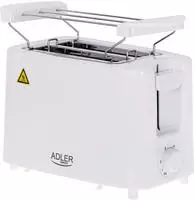 Adler AD 3223 Toaster f&uuml;r 2 Scheiben in Wei&szlig;, 900W, mit 6 Stufen,...