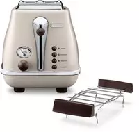 DeLonghi Toaster "Incona Vintage "CTOV 2103.BG"" 2 kurze Schlitze 900 W im Retro