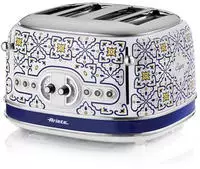 Ariete Vintage-Toaster, 4 Scheiben, 31,9 x 28,9 x 20,5 cm, 1 St&uuml;ck, Blau