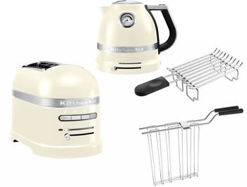 KitchenAid Artisan Wasserkocher 2 Scheiben Brötchenaufsatz Crème