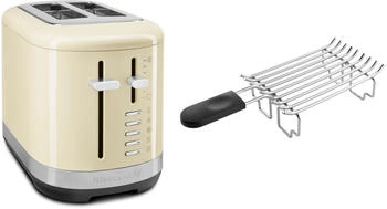 KitchenAid Set 2 Toaster + Brötchenaufsatz 5KMT2109 Crème