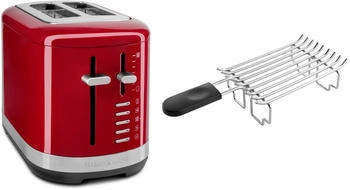 KitchenAid Set 2 Toaster + Brötchenaufsatz 5KMT2109 Empire Rot
