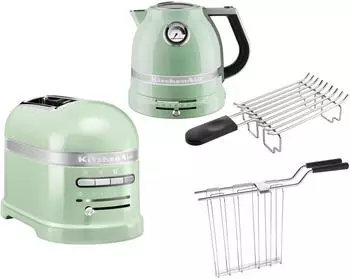 KitchenAid Artisan Frühstücksset inkl. Wasserkocher 5KEK1522 2 Scheiben 5KMT2204 Pistazie