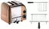 Dualit Paket 2 2er Toaster mit Brötchenaufsatz und Sandwichzange Kupfer