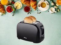 Tristar BR-1025, Tristar BR-1025 Toaster mit Br&ouml;tchenaufsatz Schwarz