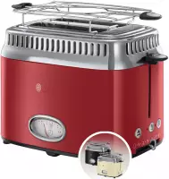 Russell Hobbs 21680-56 Retro-brottoaster Mit Rotem Banddesign 1300 W