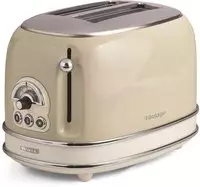 Ariete 0155CR, Ariete Vintage Toaster 155 (beige, 810 Watt, f&uuml;r 2 Scheiben...
