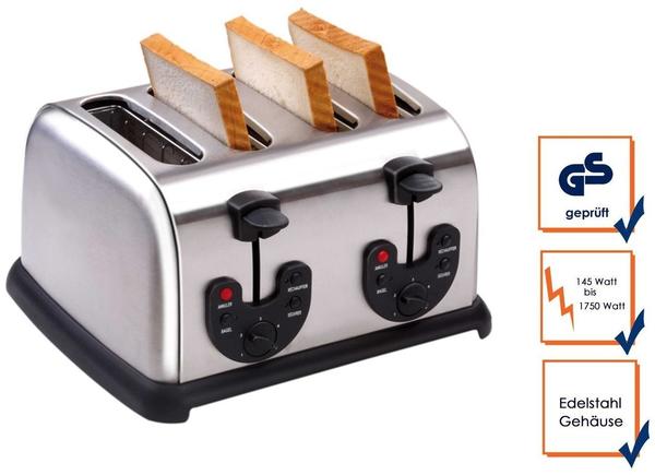 GGG Edelstahl-Toaster HTO-110D
